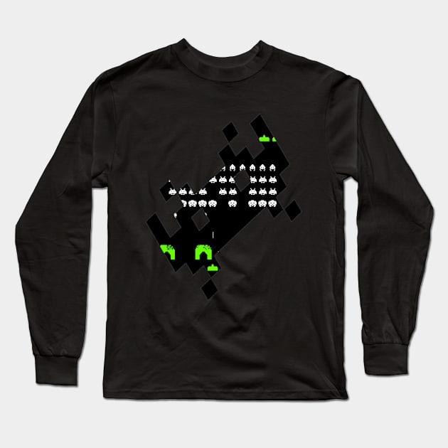 Space Invaded Long Sleeve T-Shirt by woodnsheep